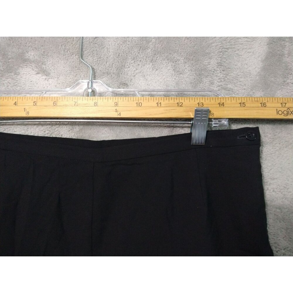 Brooks Brothers Dress Pants Womens 14 Petite Black Wool Flat Front High Rise - Picture 3 of 9